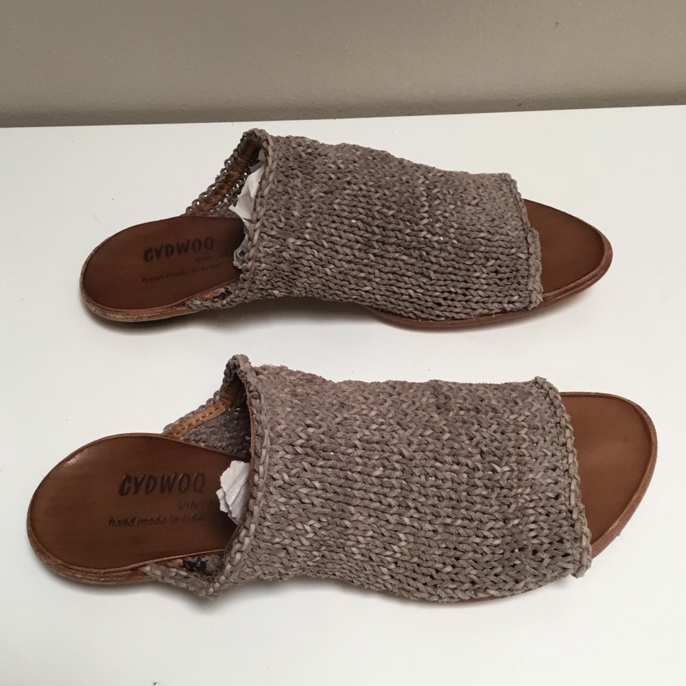 CYDWOQ Arcana Woven Leather Sandals Gray (42) 11